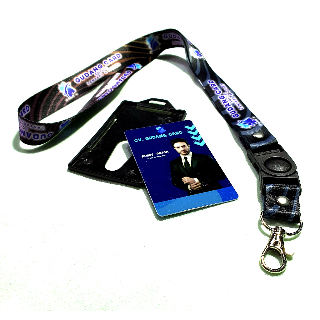 

CETAK (SATU PAKET) TALI LANYARD PRINTING SUBLIME + ID CARD + CASE HOLDER LEBAR 2 CM