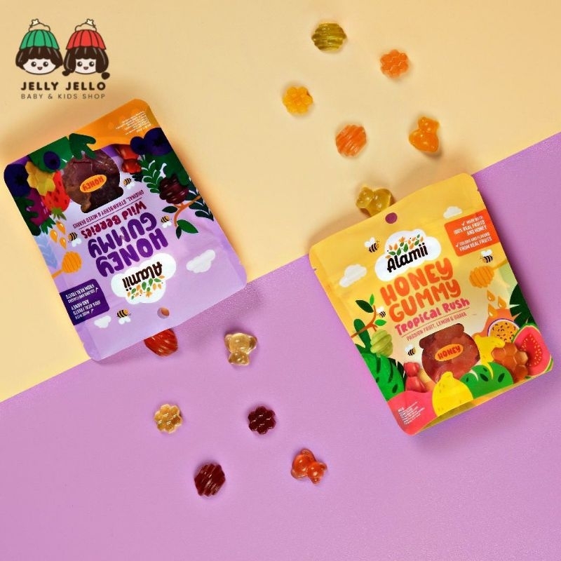 

Alamii - Honey Gummy - Wild Berries / Tropical Rush - Permen Jelly 40gr - Less Sugar