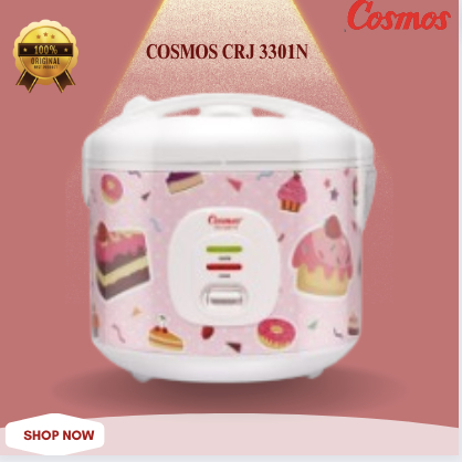 Rice Cooker Cosmos CRJ 3301N Cake - 1.8Liter / CRJ 3301N-Cake/CRJ3301N/CRJ-3301-N/CRJ 3301 N/CRJ 3301N/Rice Cooker Cosmos 1.8L MURAH