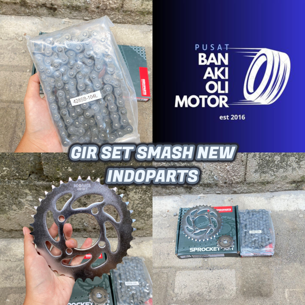 GIR GEAR SET SMASH NEW MERK INDOPART (2804S) || GEAR GIR SET RANTAI SMASH NEW INDOPARTS