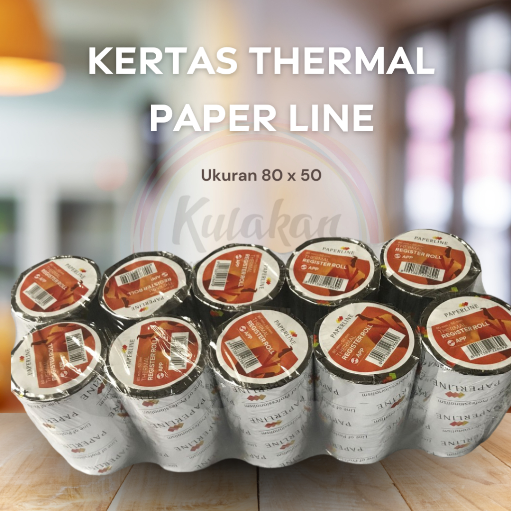 

Kertas Rol Kasir Thermal Paperline 80 x 50 - 10 rol