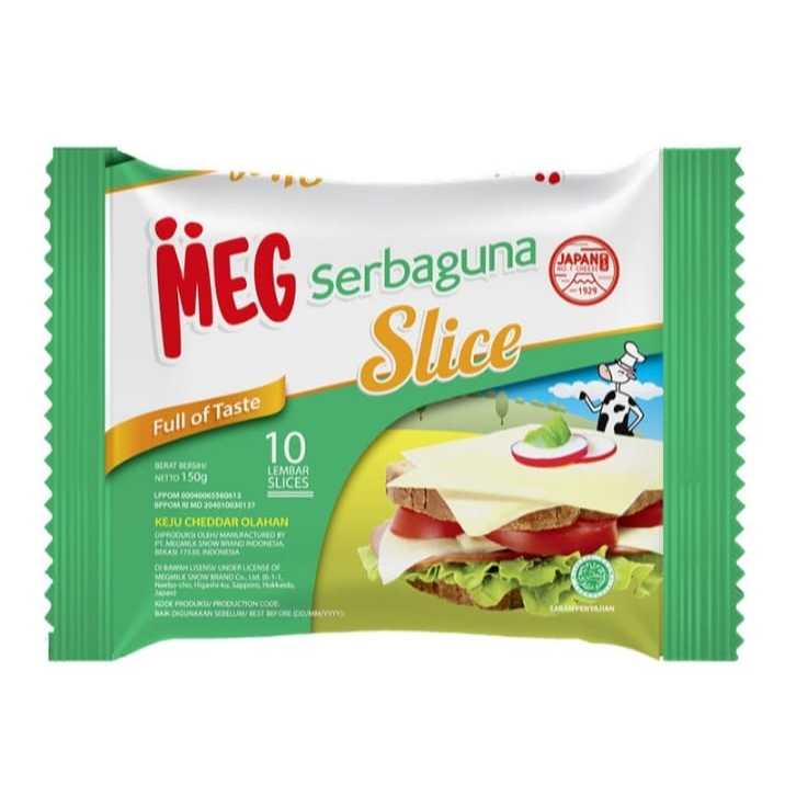 

MEG Keju Serbaguna Slice 10 slice 150g Meg Keju Cheddar Serbaguna Slice