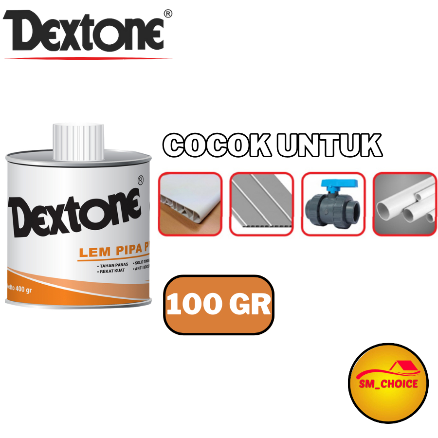 LEM PIPA DEXTONE 100GR LEM PIPA KALENG LEM PIPA PVC DEXTONE KALENG 100