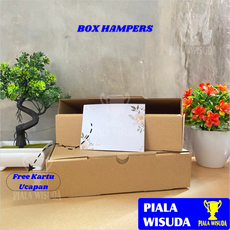 

Box Hampers Akrilik Tatakan Kayu + Kartu Ucapan Kosongan