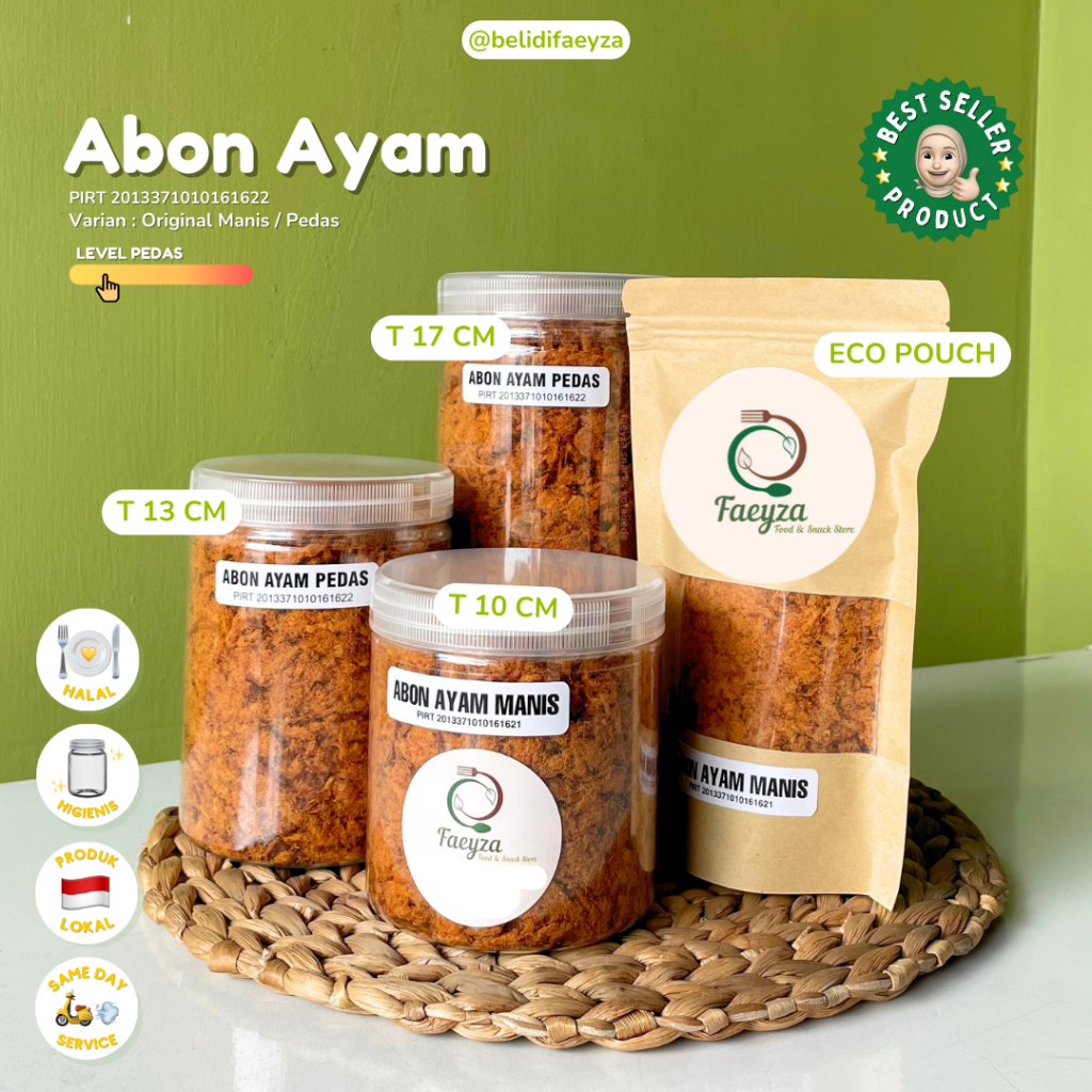 

[READY] Abon Ayam Asli Original dan Pedas - Lauk Kering Gurih Awet Hampers Khas Jogja Jawa Tengah