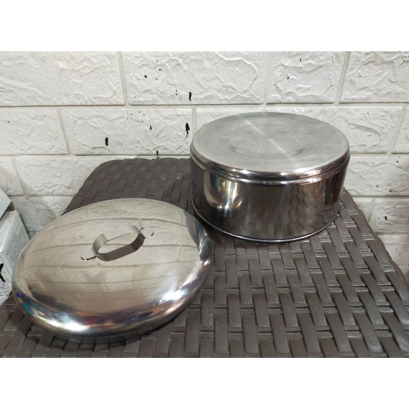 BIG PROMO RANTANG STAINLESS STELL JEPIT 2 SUSUN 14CM / RANTANG JEPIT KECIL / RANTANG MAKANAN 14X2