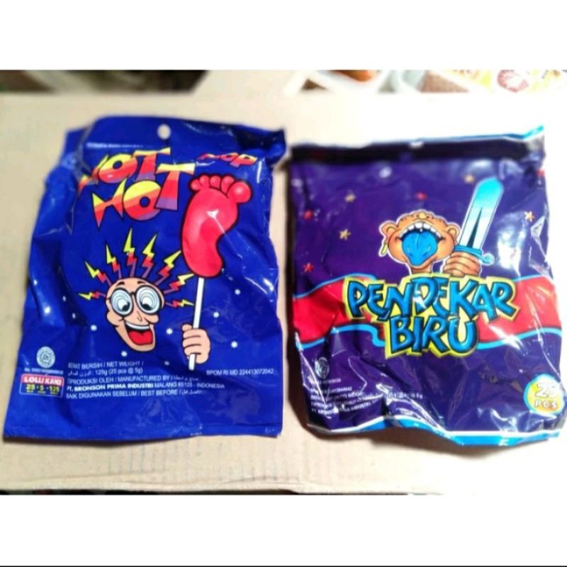 

permen hot hot pop&pendekar biru isi 25 pcs