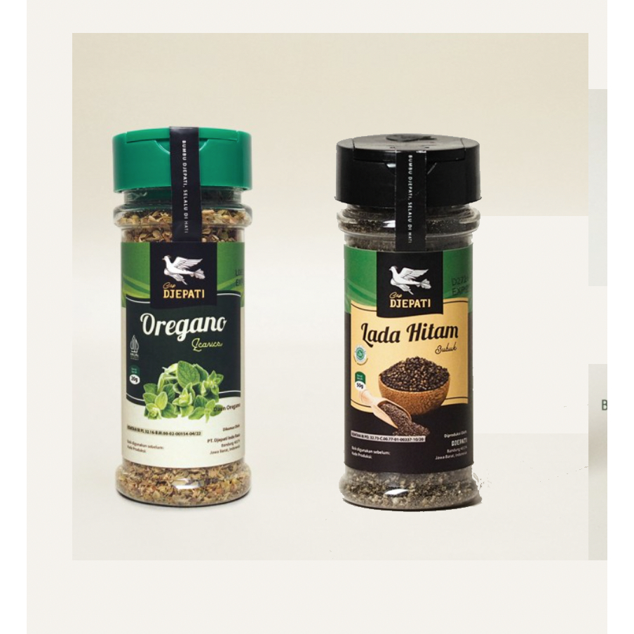 

Bumbu Masak Cap Djepati 20gr - Lada Hitam / Oregano Leaves