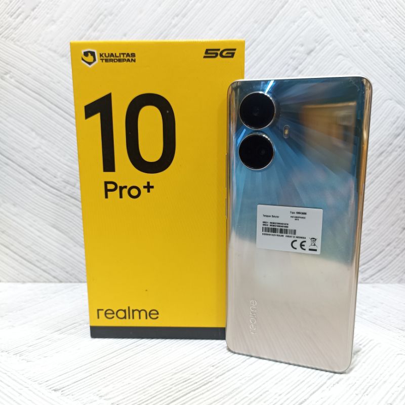 Realme 10 Pro Plus 5G 12/256 GB Handphone Second Bekas Fullset