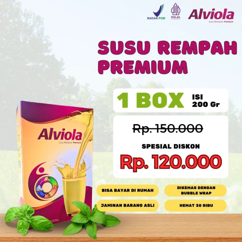 

SUSU REMPAH ALVIOLA UNTUK MENGATASI MASALAH TULANG DAN PERSENDIAN - AMAN