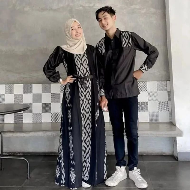 COUPLE TENUN - KEMEJA TENUN - DRESS TENUN - COUPLE LEBARAN - COUPLE KONDANGAN