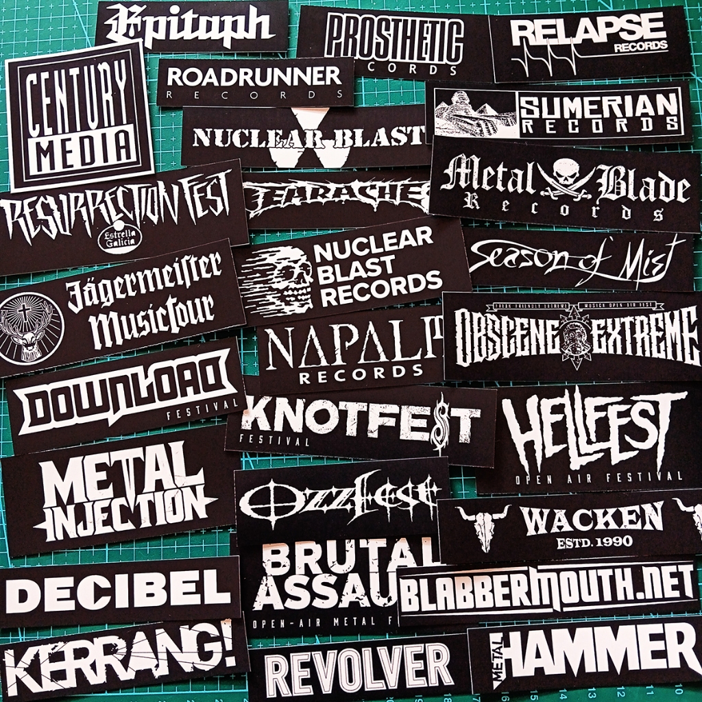 

Sticker Pack Band Metal Metal Festival, Magazine, dan Metal Records /Untuk Helm/Tumblr/Hp/Laptop/Power Bank/Dll