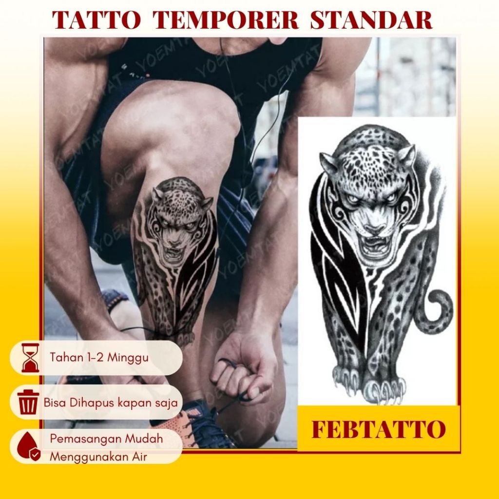 Tato Temporer Ukuran 21cmx11cm Tato Lengan Tato Dada Tato tangan Tato Kaki Tato Punggung Tato Jari  