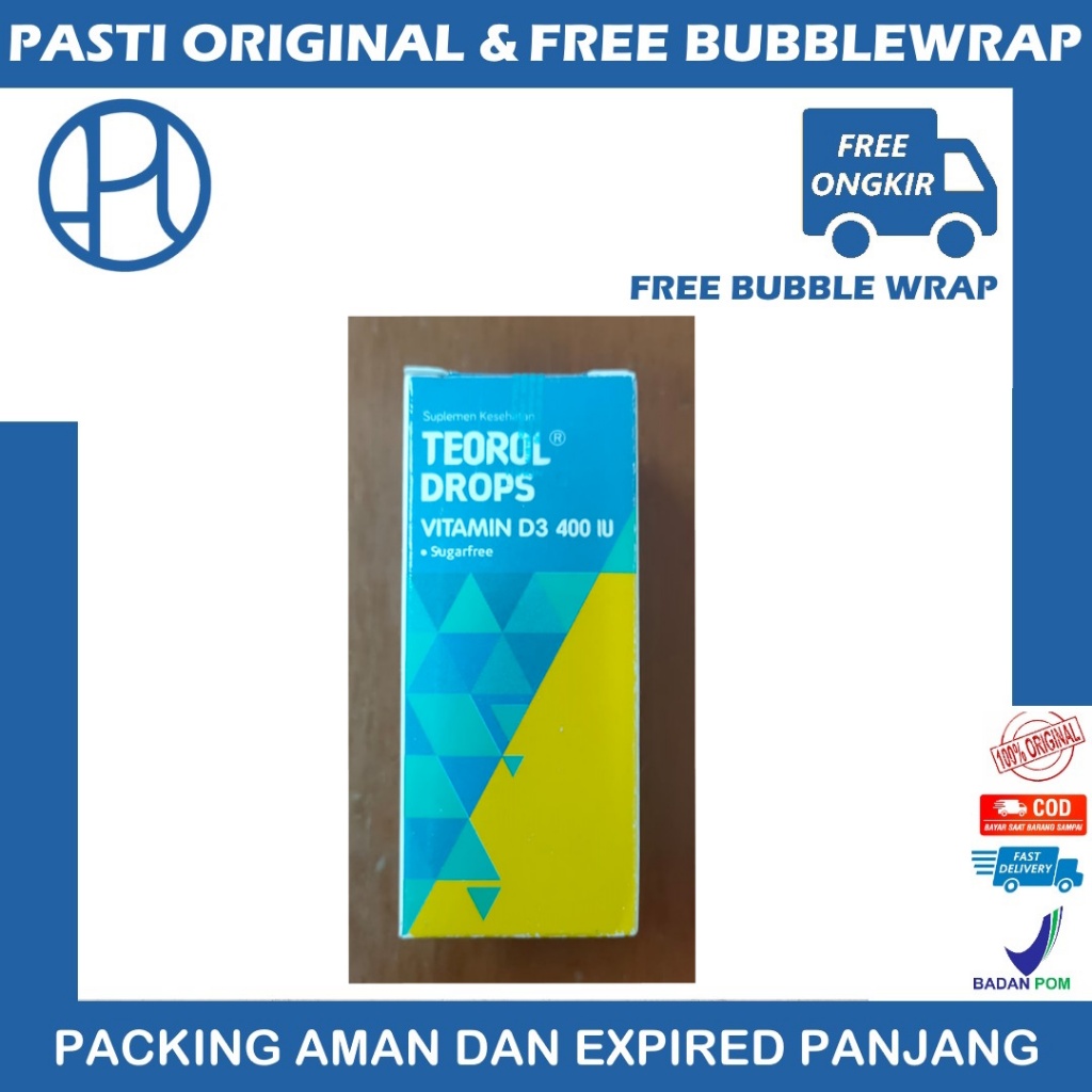 TEOROL DROPS 12.5 ML vitamin D3 Teorol Drops Vitamin D3 400 IU Suplemen Vitamin D
