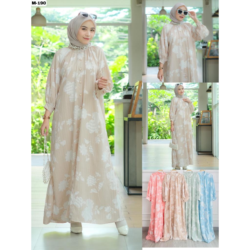 Tunik Motif Bunga Crinkle