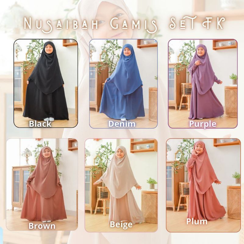 Gamis Set FK Anak Syar'i NUSAIBAH By UMMA DAILY