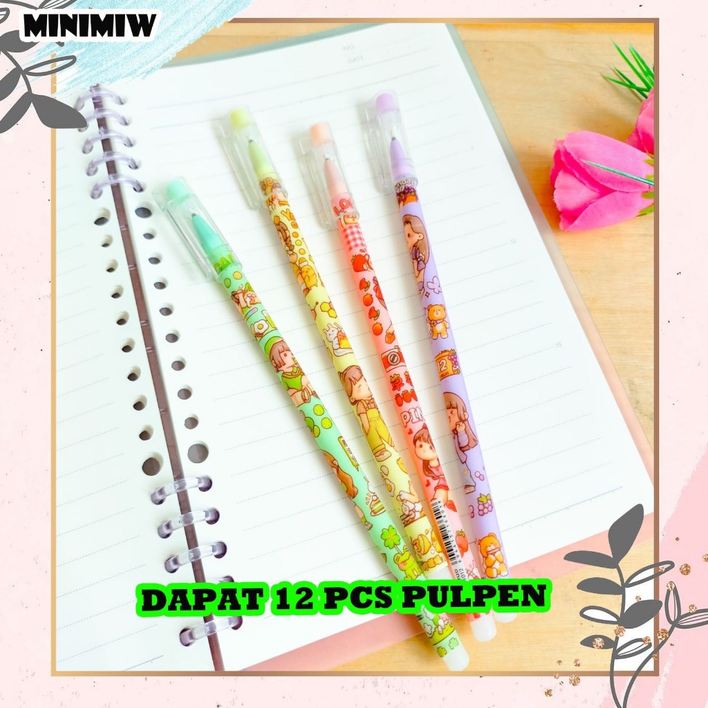

SELUSIN (12 PCS) PULPEN ODEMEI CEWE ERASABLE QIDUO BISA DIHAPUS ADA HAPUSAN PEN PENA CUTE GIRL BOLPEN BOLPOIN LUCU ANAK ALAT TULIS KANTOR SEKOLAH MURAH TERMURAH COD
