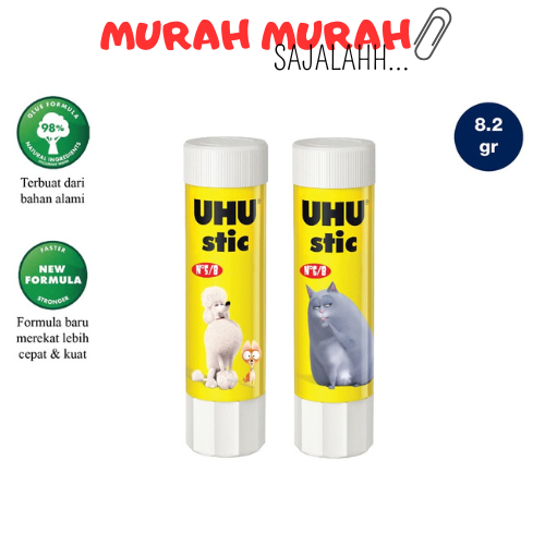 

Lem UHU Stick 8.2 Gram Kecil / Lem Kertas / Lem Stik Putar