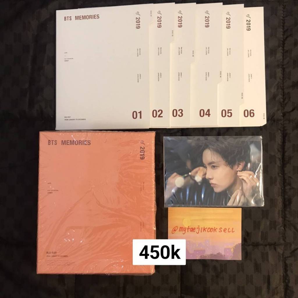 BTS Memories 2019 dvd fullset unsealed cd postcard jhope photobook - pc photocard