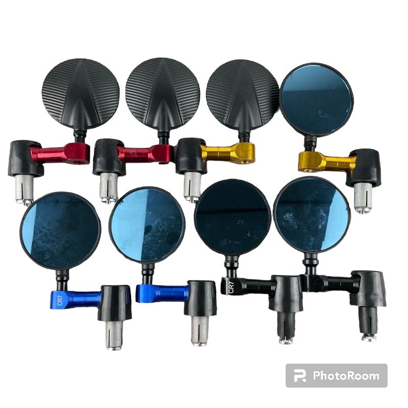 Spion Jalu Stang Bulat CNC Kaca Spion Bulat Bar End Spion Jalu Bulat CNC Model Gen Z Universal Beat 