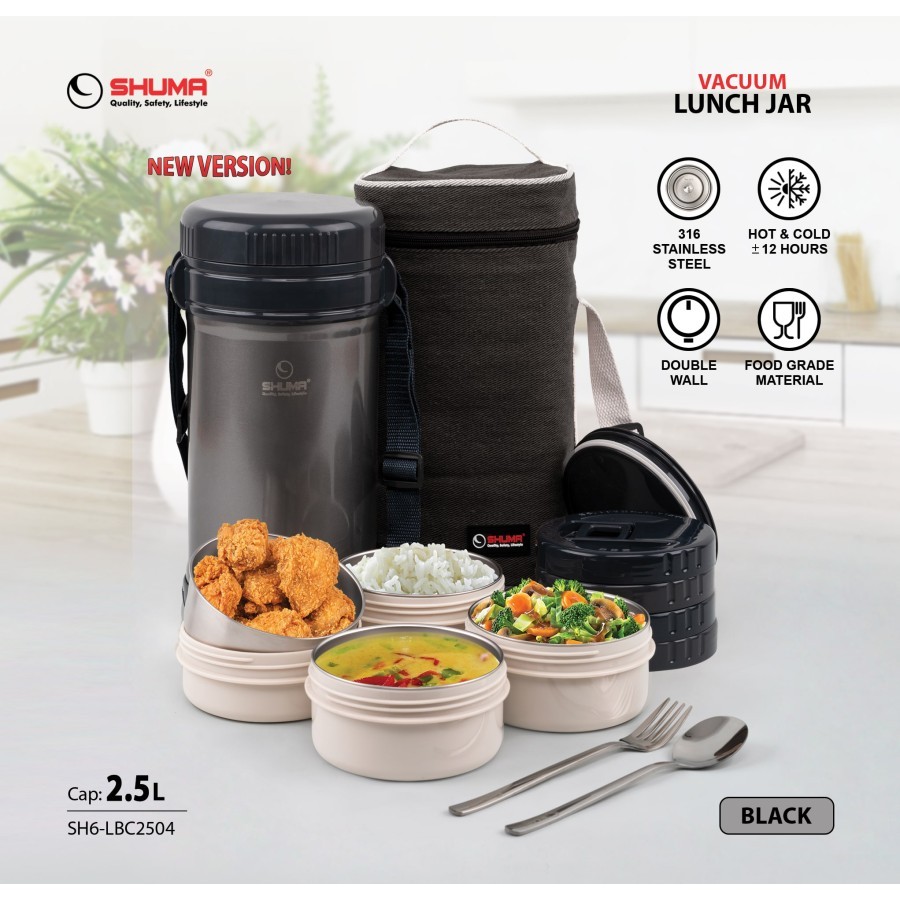 SHUMA Premium lunch box 2500ML Vacuum Insulation lunch jar (LBC)