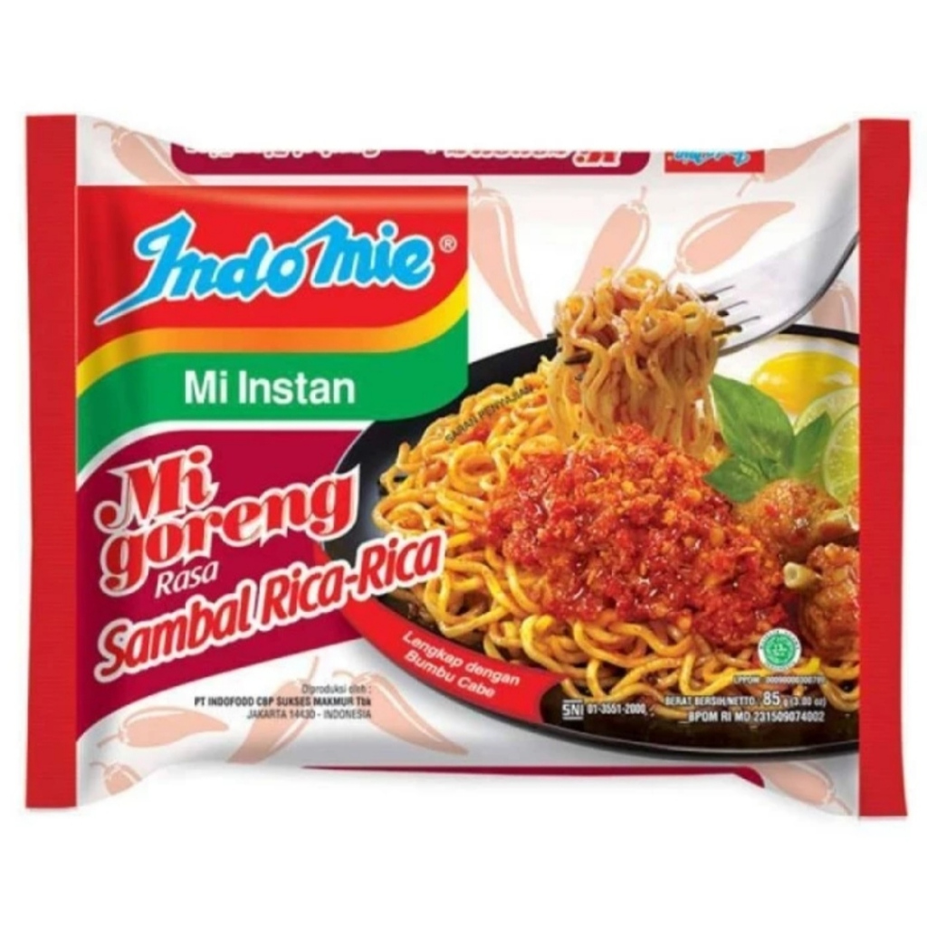 

Indomie Mie goreng rica rica 85g / pcs