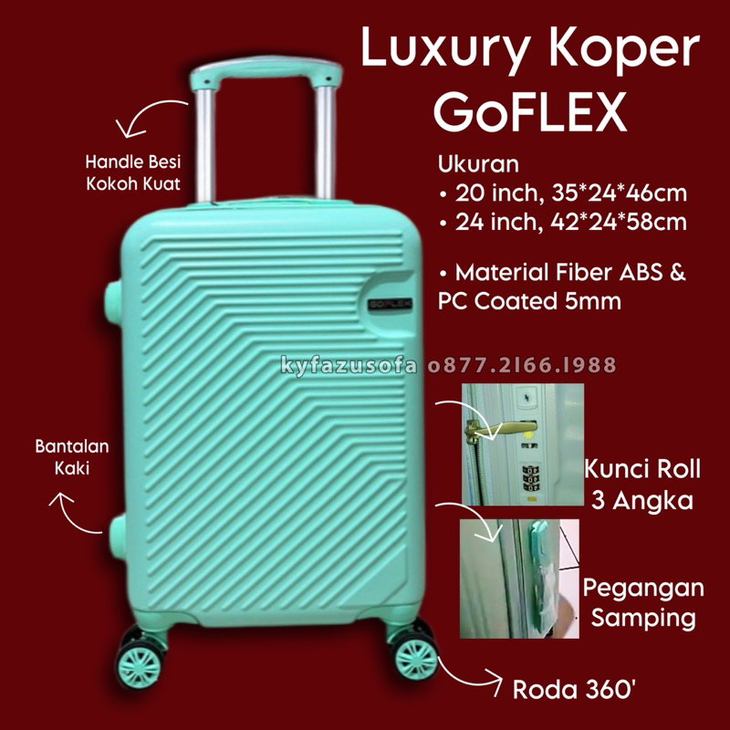 koper goflex premium koper 20 inch 24 inch koper roda trolly