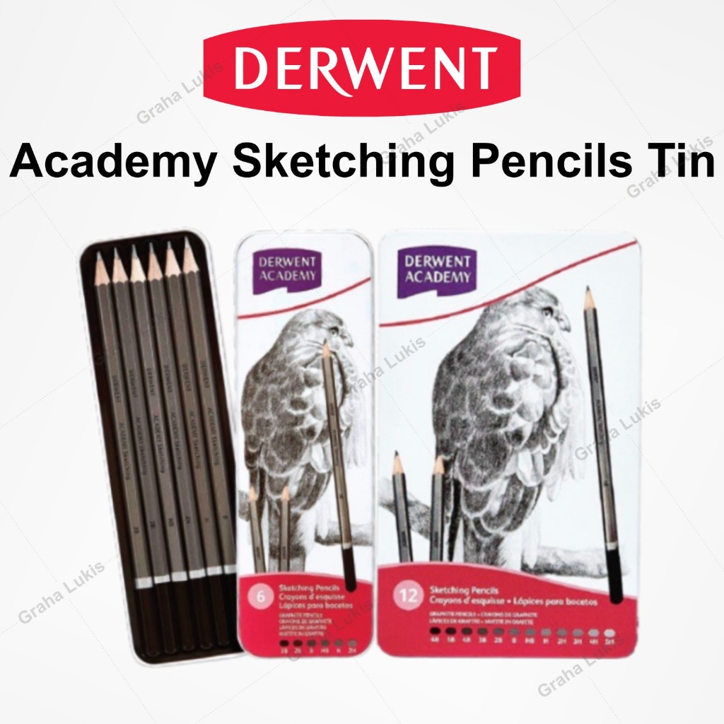

Derwent Academy Sketching Pencil Set Tin Pensil Sketsa