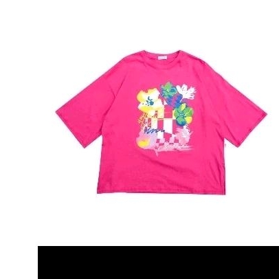 Atasan pokky by @sabhira / kaos oversize wanita/ kaos fuschia