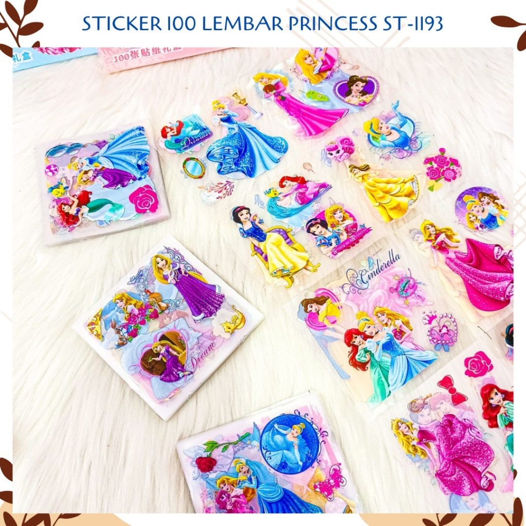 

STICKER 100 LEMBAR PRINCESS ST-1193 STIKER KADO ANAK LUCU KREATIVITAS SOUVENIR SUVENIR ALAT TULIS KANTOR SEKOLAH MURAH TERMURAH COD