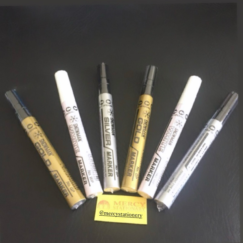 

Spidol Putih Gold - White - Silver - Marker Paintmarker Snowman Extra Fine Point - Fine - Medium - Merah Artline Paint Marker