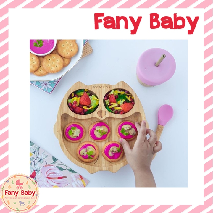 ECO RASCALS BAMBOO OWL PLATE WITH SUCTION