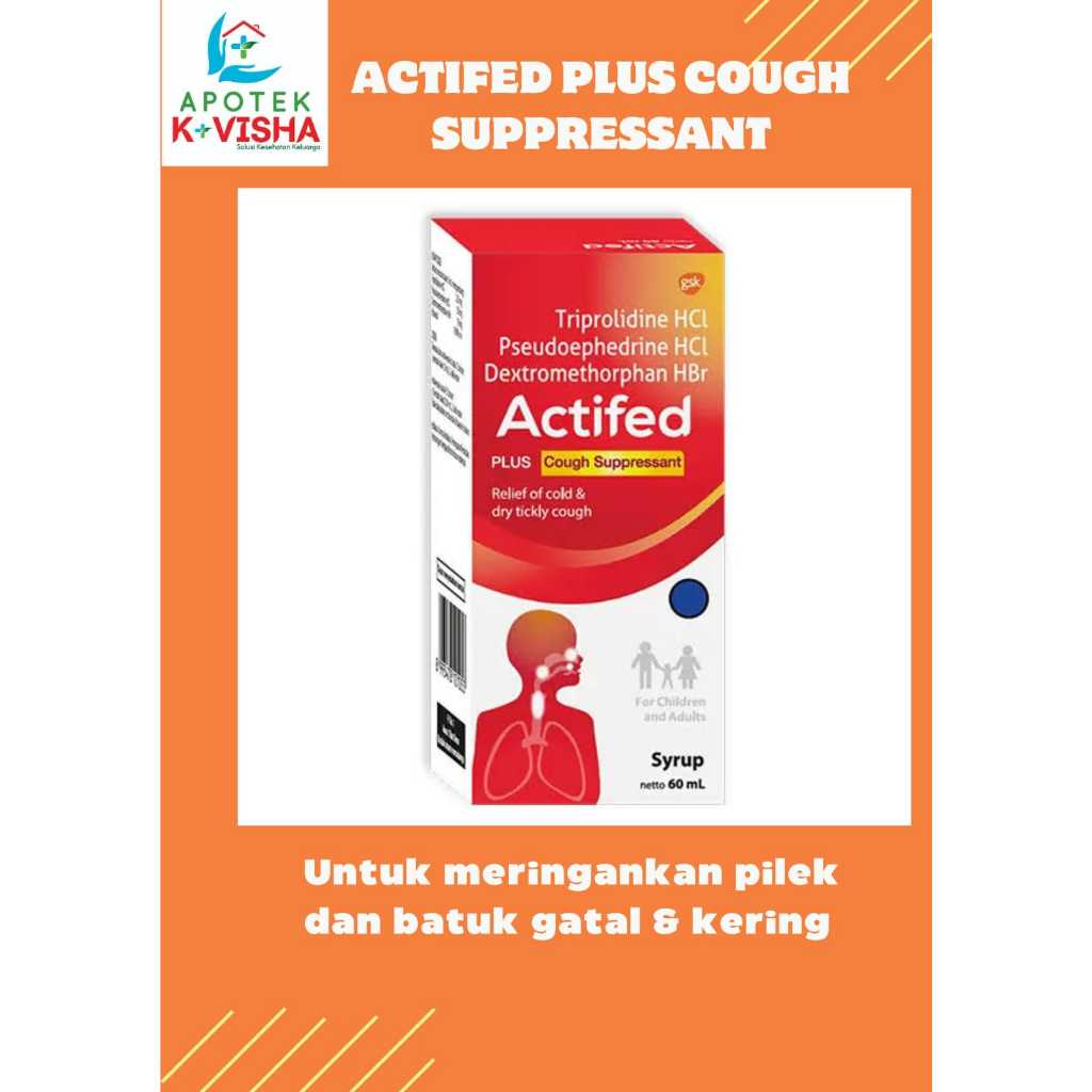 Actifed Plus Cough Supressant Sirup 60 ml (Merah)