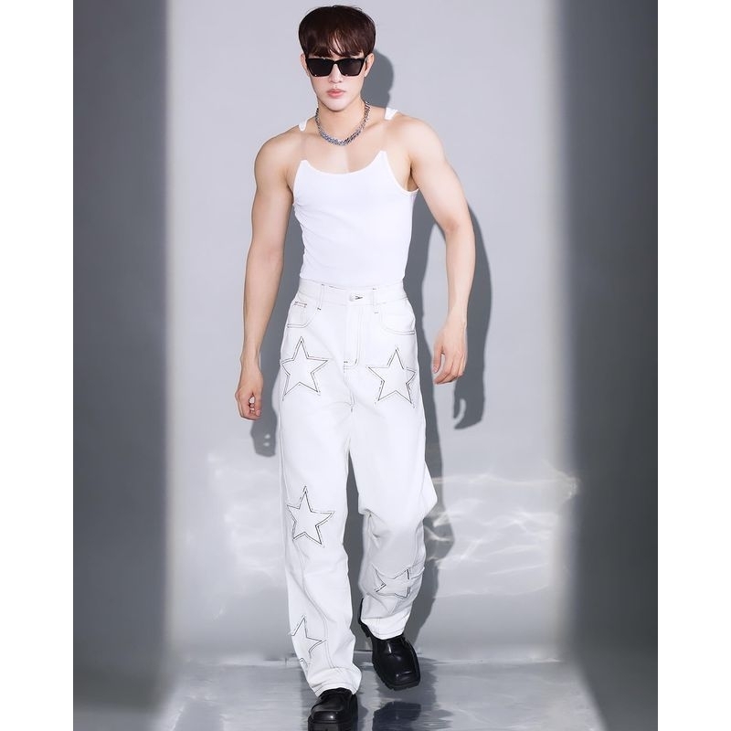 Kaos singlet pria tali transparan kecil