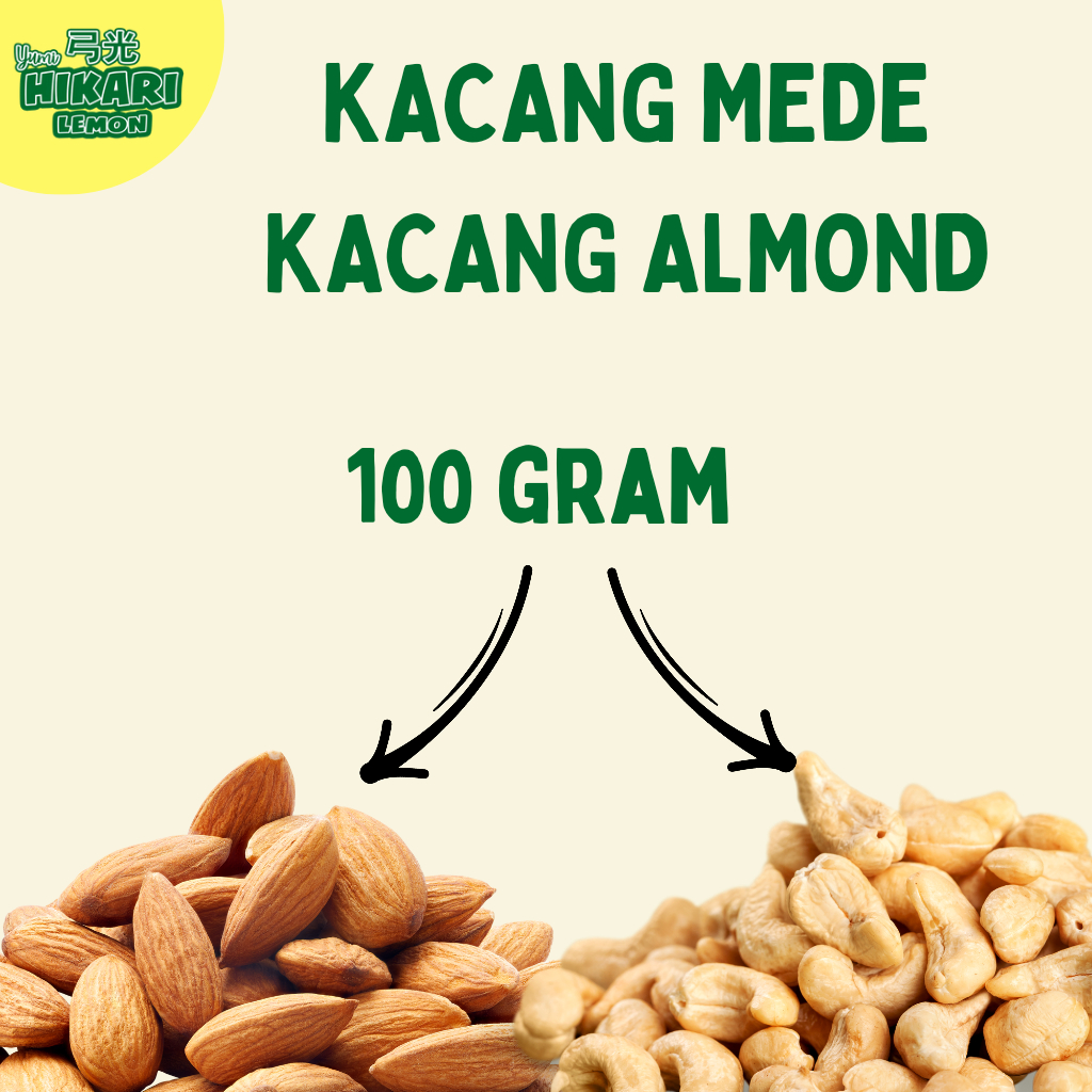 

Kacang almond kacang mete mede roasted panggang super premium matang