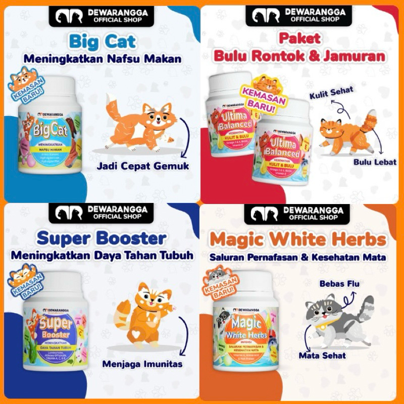 Dewarangga Vitamin Kucing Big Cat Ultima Balanced Super Booster Magic White herbs Herbal Healing