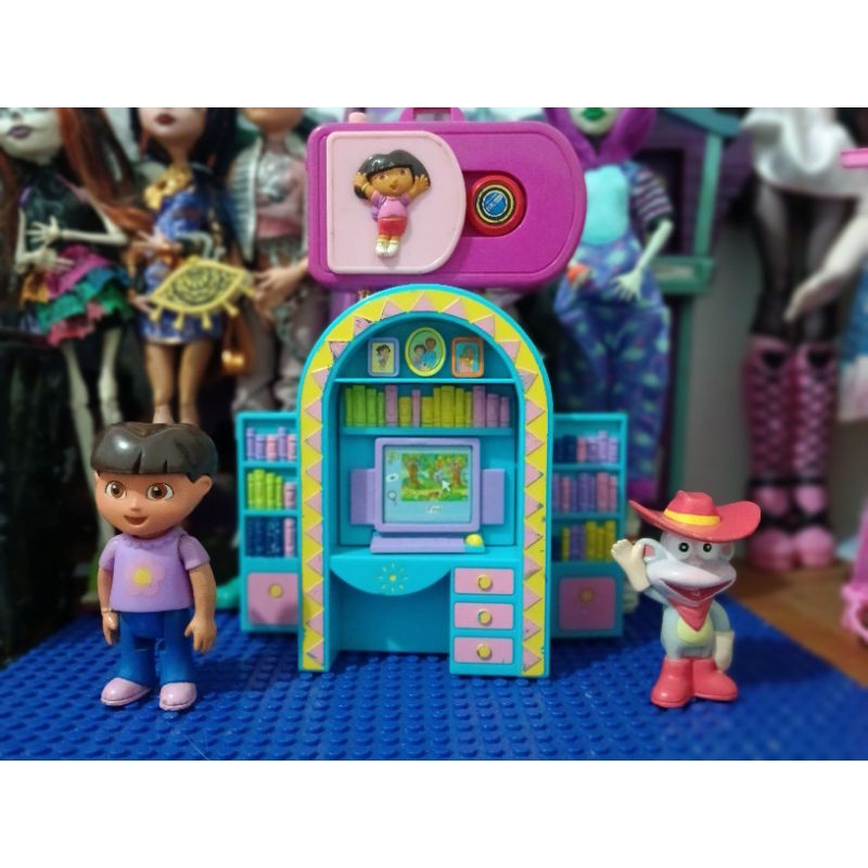 Dora The Explorer Dollhouse Playset Tables & Figur Mattel Preloved
