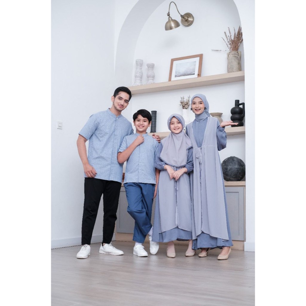 Baju Lebaran Keluarga Sarimbit 2023 Seragam Couple Lebaran Keluarga Mysure Saujana Family
