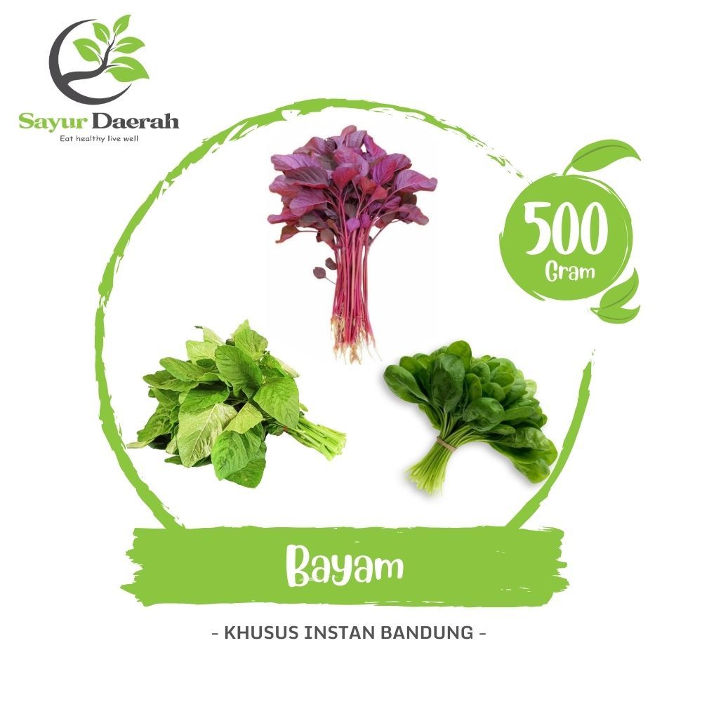 

Daun Bayam Merah Hijau Lokal Organik 500 Gr | Sayur Daerah