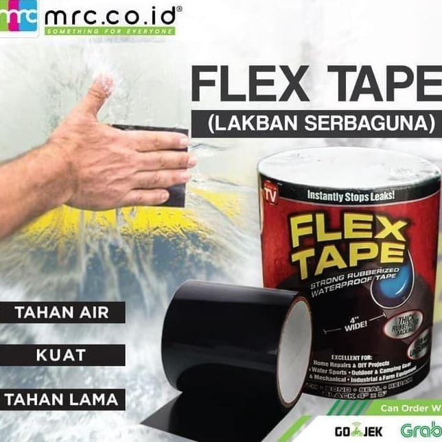 Spesial Terbatas  LAKBAN WATERPROF FLEK TAPE 4 INCH ISOLASI LAKBAN TAHAN AIR LAKBAN SERBAGUNA  Putih