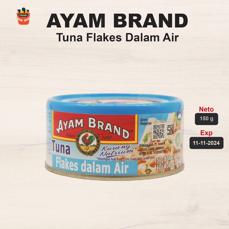 

Ayam Brand Tuna Flakes Dalam Air 150 g - Canned Tuna Food