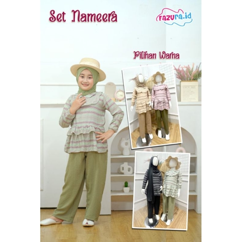 Setelan Muslim Anak Cewe 3-8 Tahun by Fazura.id/ Set muslim anak/ Baju Muslim Anak Cewe/ Baju Muslim