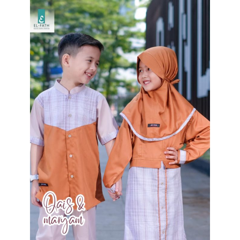 Pakaian muslim couple *Koko Qais & Gamis Maryam* brand El-fath