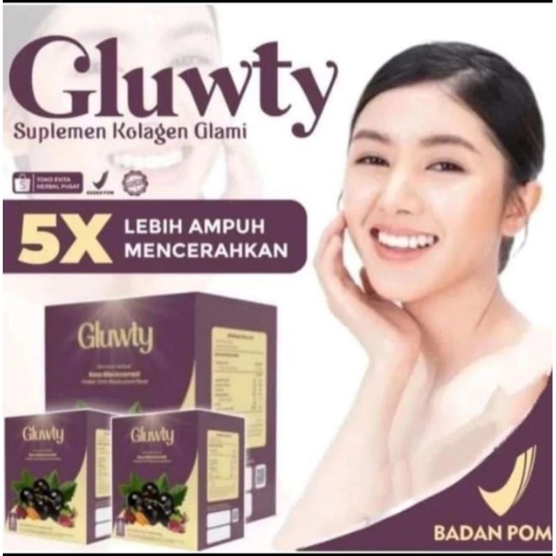 GLUWTY MINUMAN COLLAGEN PENCERAH PEMUTIH WAJAH DAN BADAN