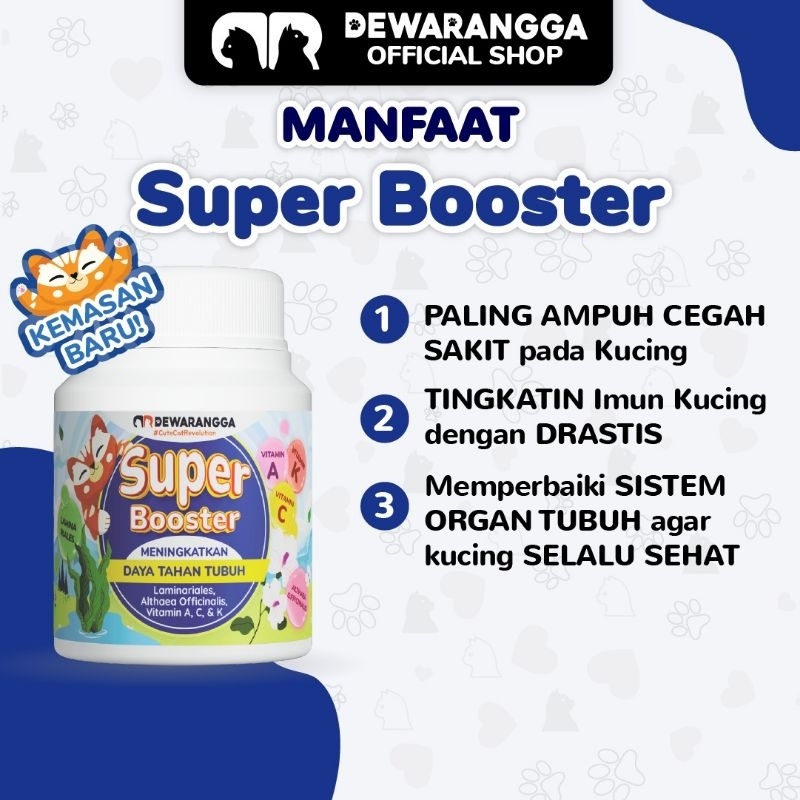 Vitamin Kucing Super Booster Dewarangga ECERAN - Vitamin Daya Tahan Tubuh Kucing - Vitamin Imun Kuci
