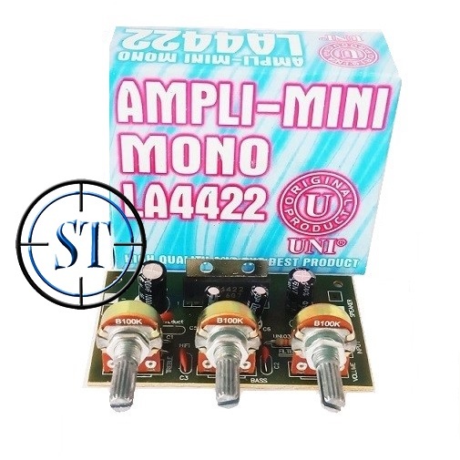 Kit Rakitan Mini Power Amplifier Ampli Kecil 10W Mono LA4422 Input 18V 3 potensio