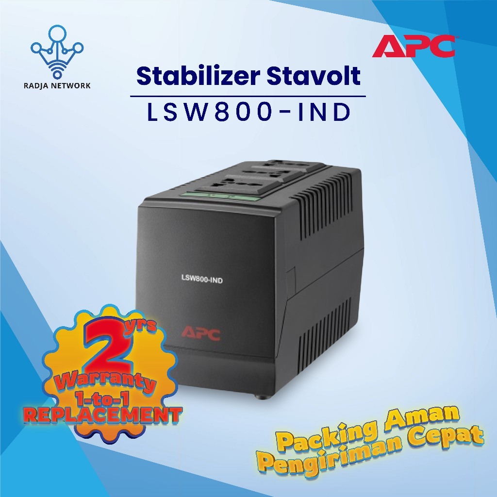 Stabilizer APC LSW800-IND Kap 800VA/400Watt - Garansi Resmi 2 Tahun