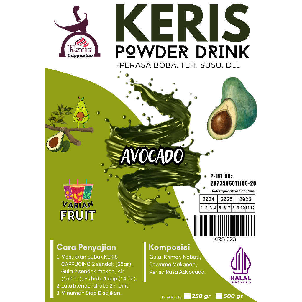 

Avocado Serbuk Minuman Rasa 500 gr