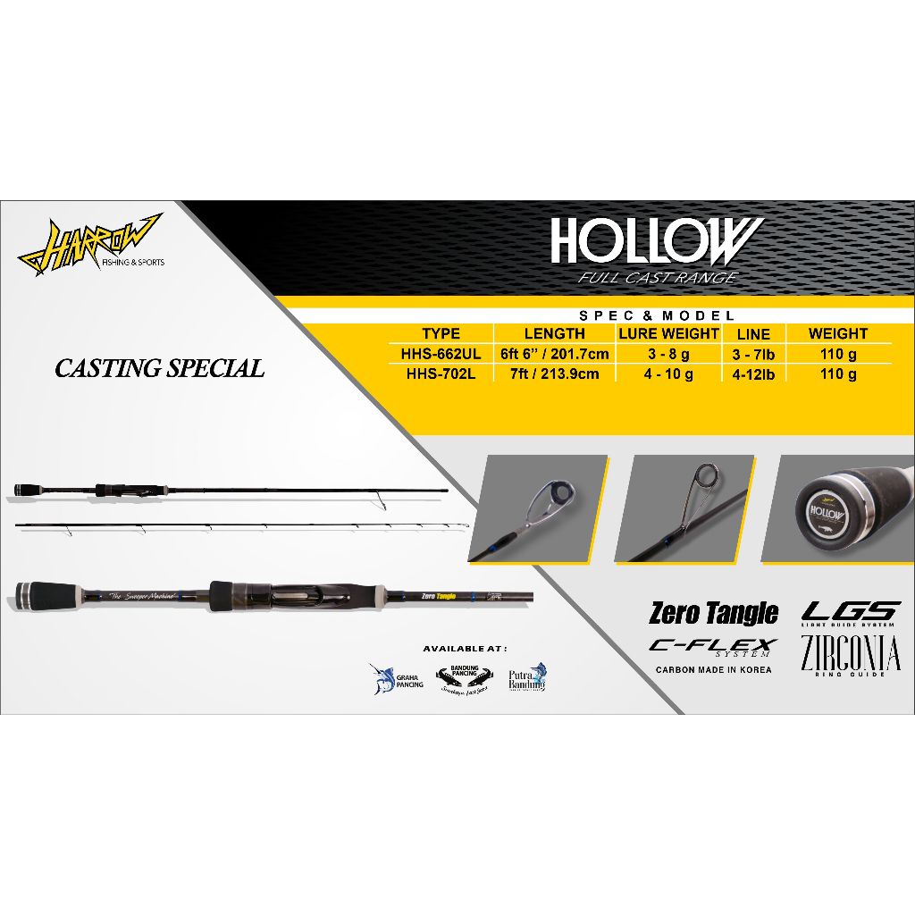 ROD / JORAN CASTING HARROW HOLLOW