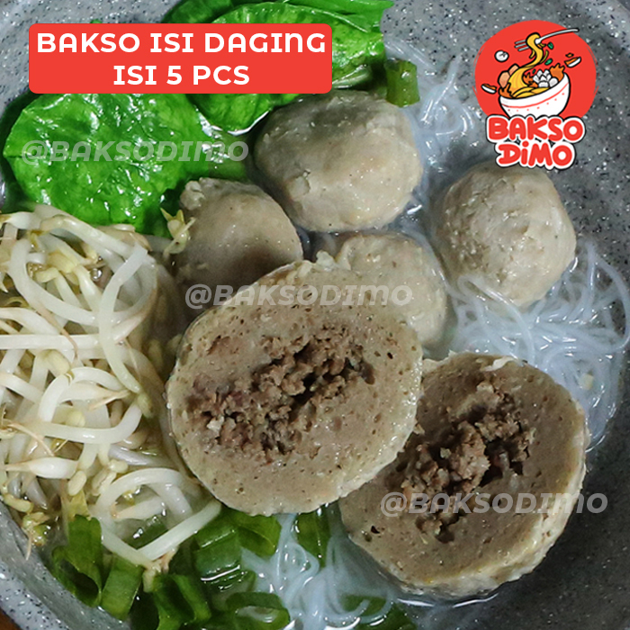 

BAKSO ISI DAGING CINCANG 5 pcs (Tidak Pedas) | Bakso Dimo Super Premium